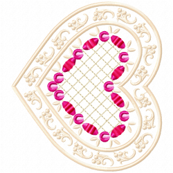 Hearts Embroidery Design 3